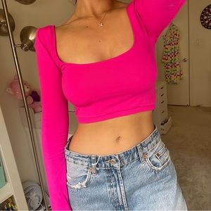 Aritzia Hot Pink Top